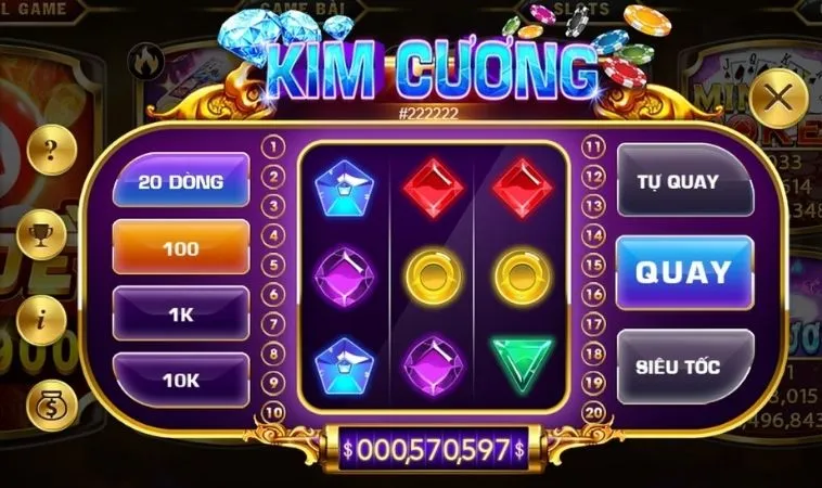 Giao diện trò chơi Kim Cương tại 12Play