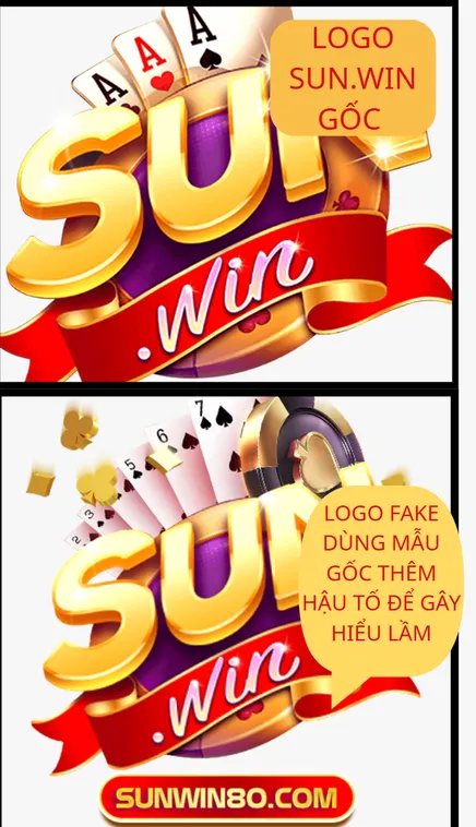 Phân biệt trang chính thức của Sun.win thông qua logo
